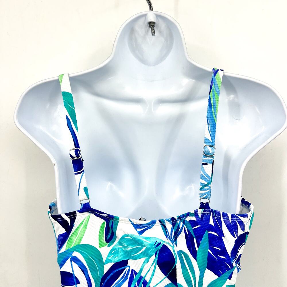 TOMMY BAHAMA Marina Underwire Tankini Medium Beach Glass Blue Island Cays NWT - Picture 8 of 13